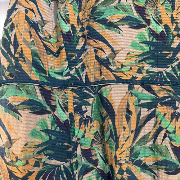 Tropical Cotton and Silk Lafayette 148 New York Maxi Dress Women's Size 14 - Picture 6 of 7